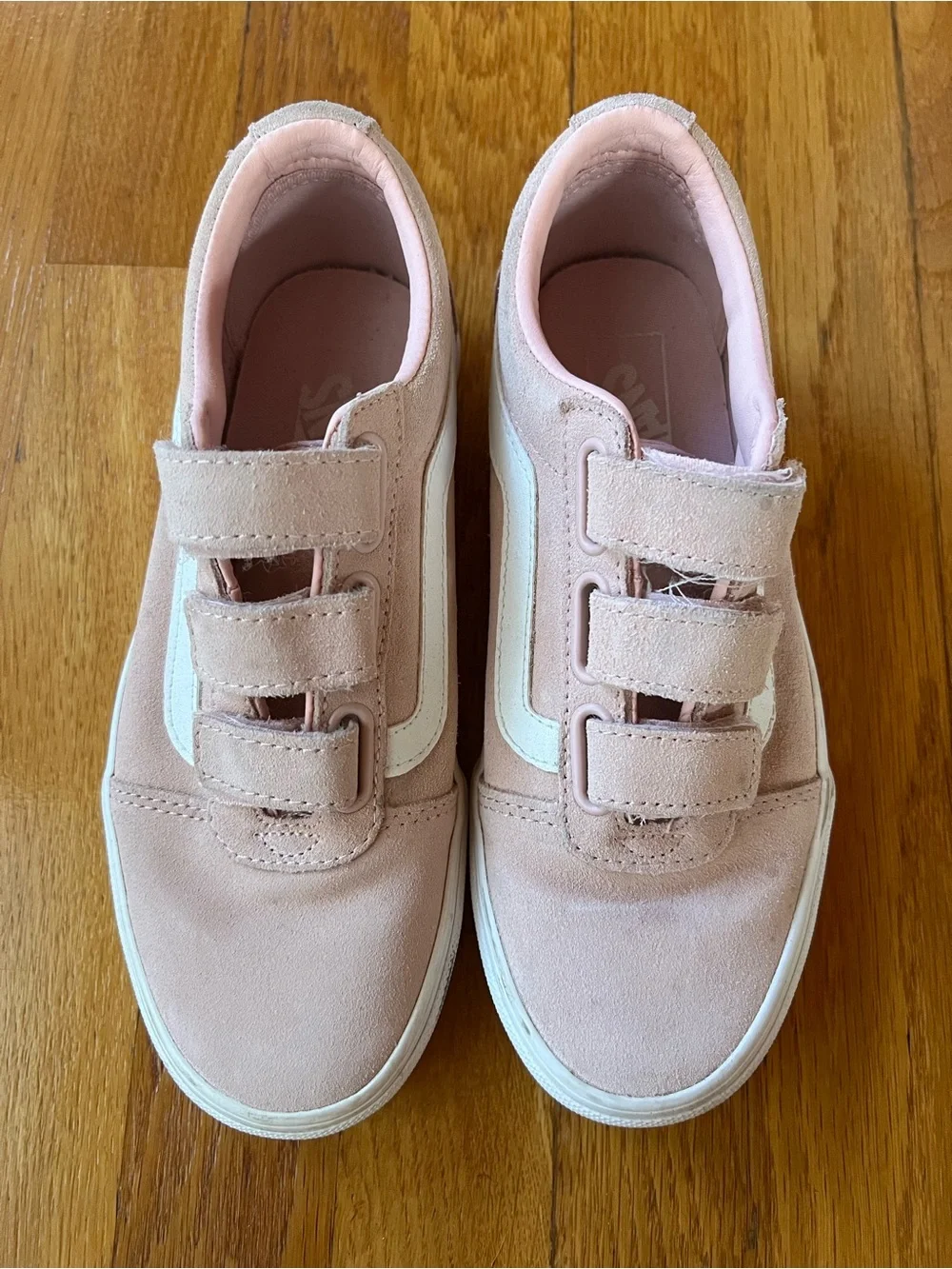 Vans Pink Velcro Skate-Style Sneakers